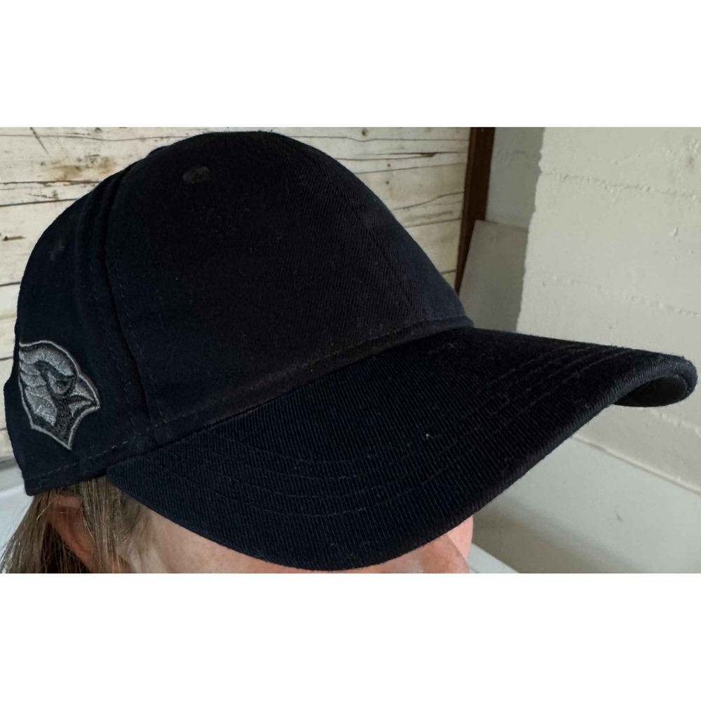 New Era Arizona Cardinals Hat Mens OSFM Black Leather Strapback NFL Baseball Cap